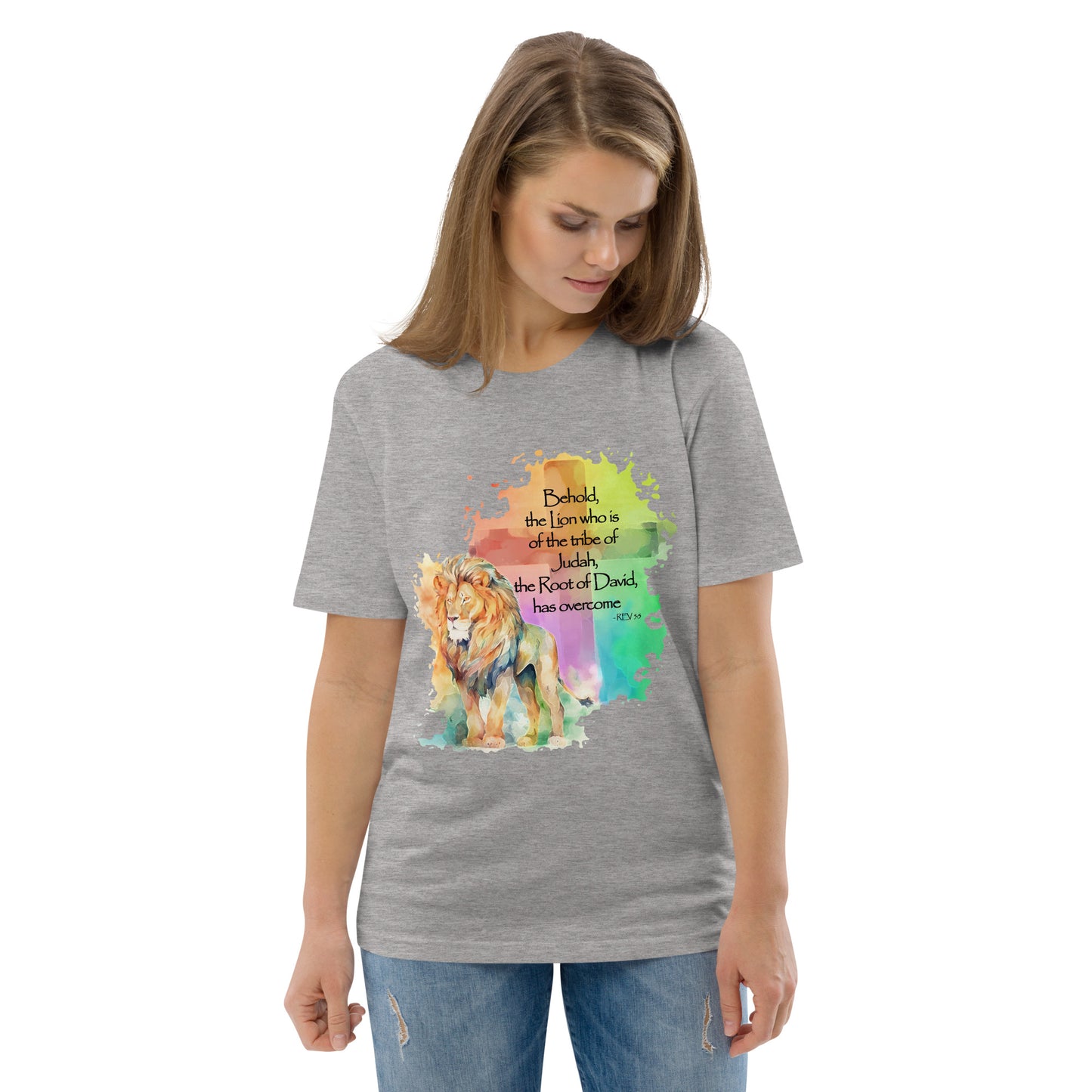 The Lion of Judah – Inspired by Rev 5:5 - Unisex organic cotton t-shirt