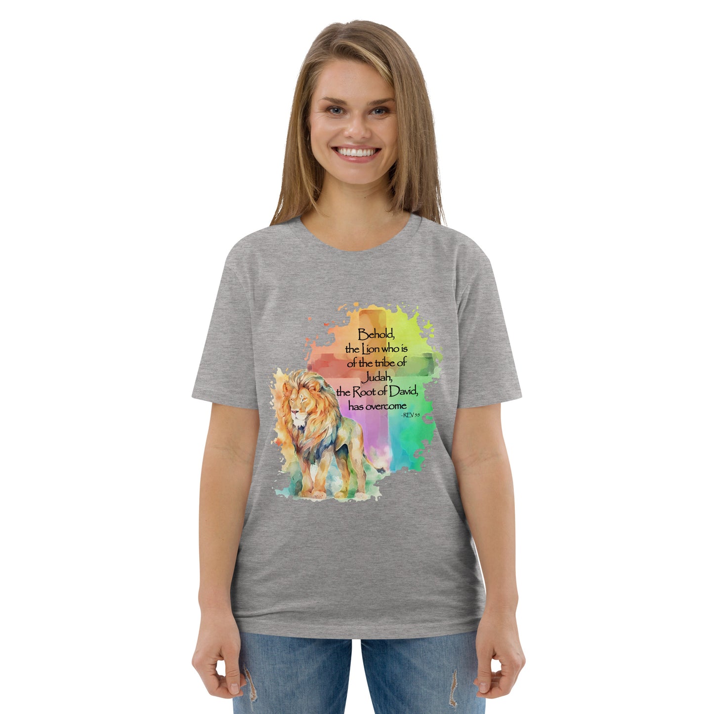 The Lion of Judah – Inspired by Rev 5:5 - Unisex organic cotton t-shirt