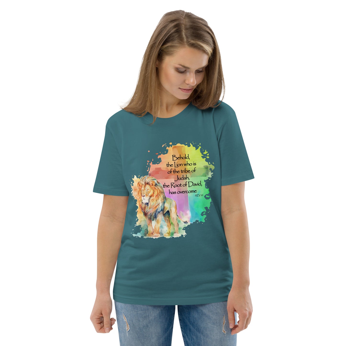 The Lion of Judah – Inspired by Rev 5:5 - Unisex organic cotton t-shirt