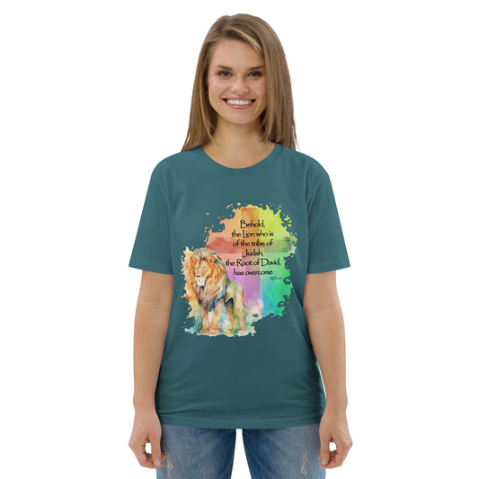 The Lion of Judah – Inspired by Rev 5:5 - Unisex organic cotton t-shirt