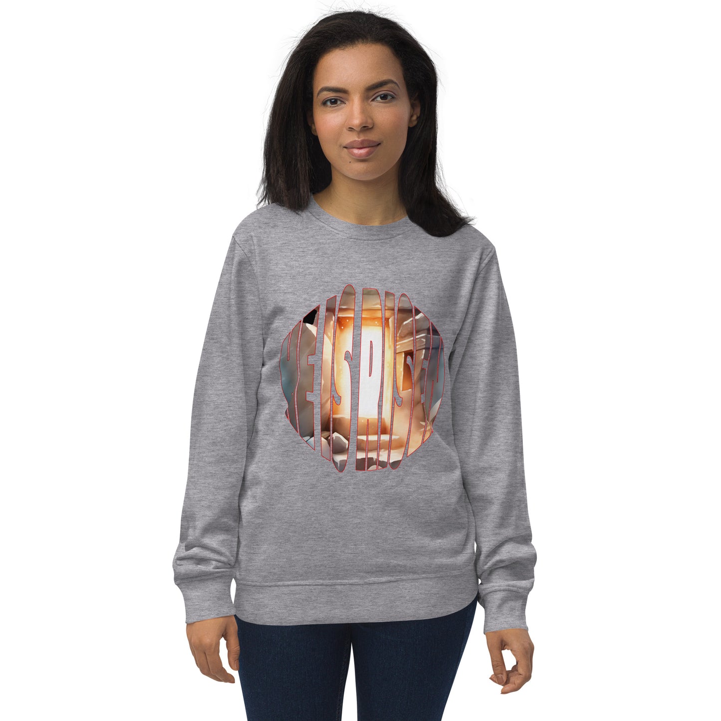 He is Risen - Luke 24:1-12 - Unisex organic sweatshirt