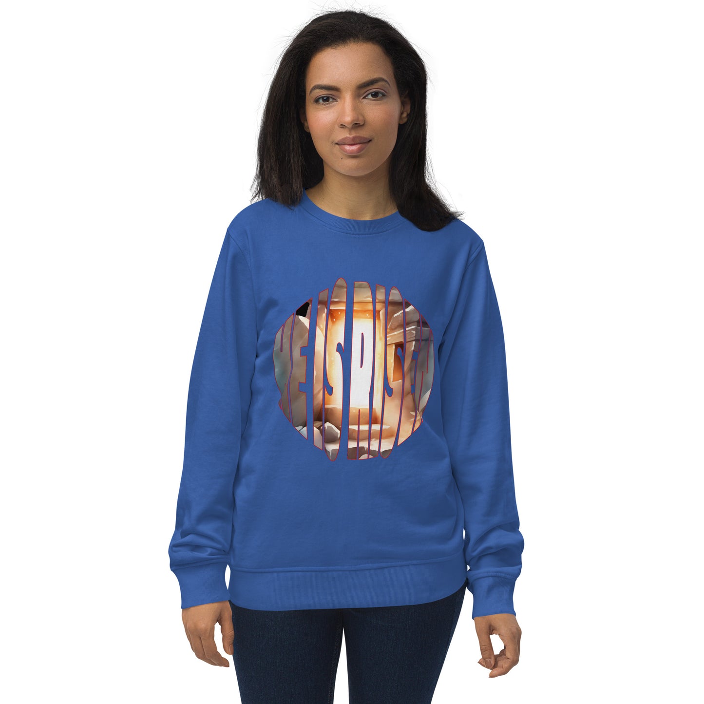 He is Risen - Luke 24:1-12 - Unisex organic sweatshirt