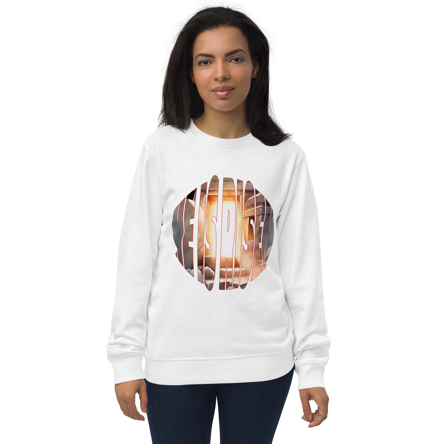 He is Risen - Luke 24:1-12 - Unisex organic sweatshirt