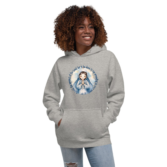 Behold Virgin Mary – Inspired by Luke 1:38 - Unisex Hoodie