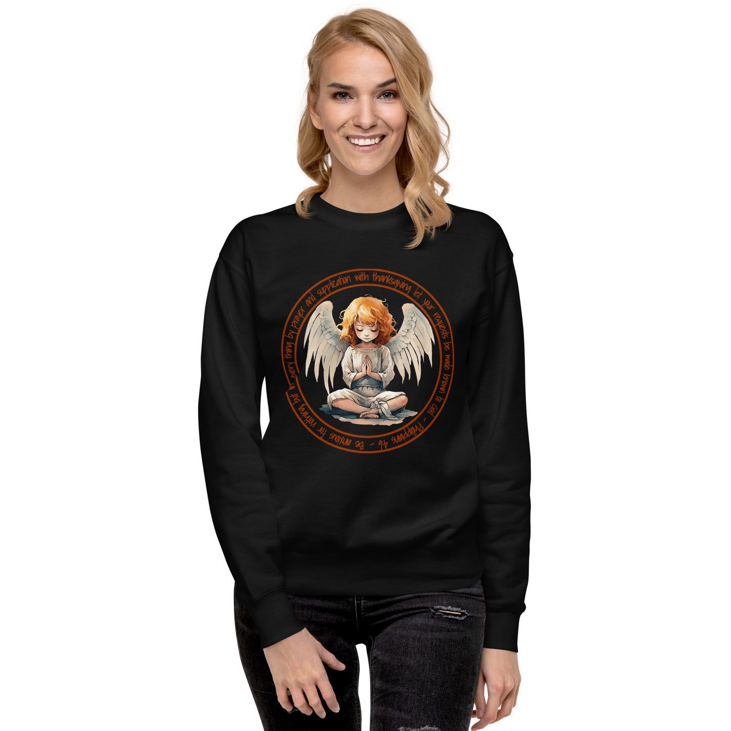 Anxious for Nothing Inspired by Philippians 4:6 - Unisex Premium Sweatshirt