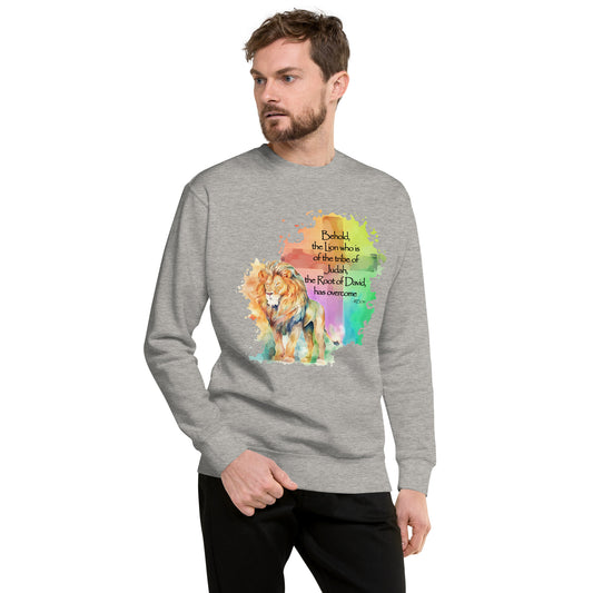 The Lion of Judah – Inspired by Rev 5:5 - Unisex Premium Sweatshirt