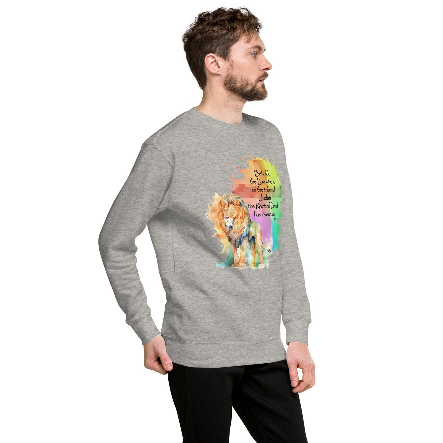 The Lion of Judah – Inspired by Rev 5:5 - Unisex Premium Sweatshirt