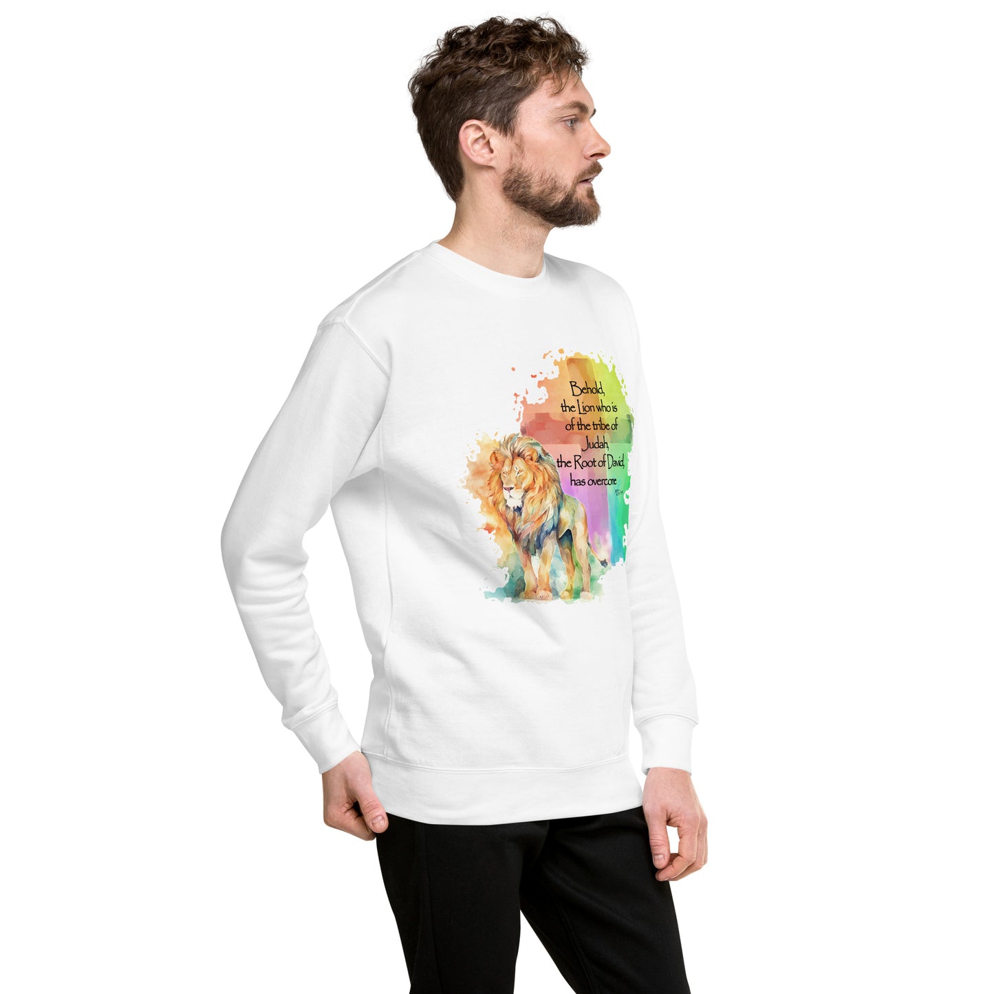 The Lion of Judah – Inspired by Rev 5:5 - Unisex Premium Sweatshirt